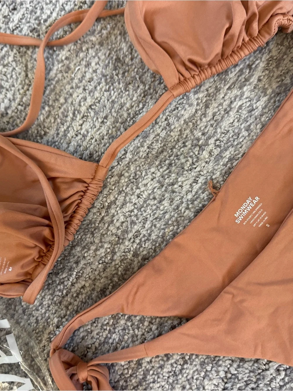 Monday Swimwear Rust Brown String Bikini